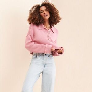 Show Me Your Mumu Crawford Collared Knit Sweater